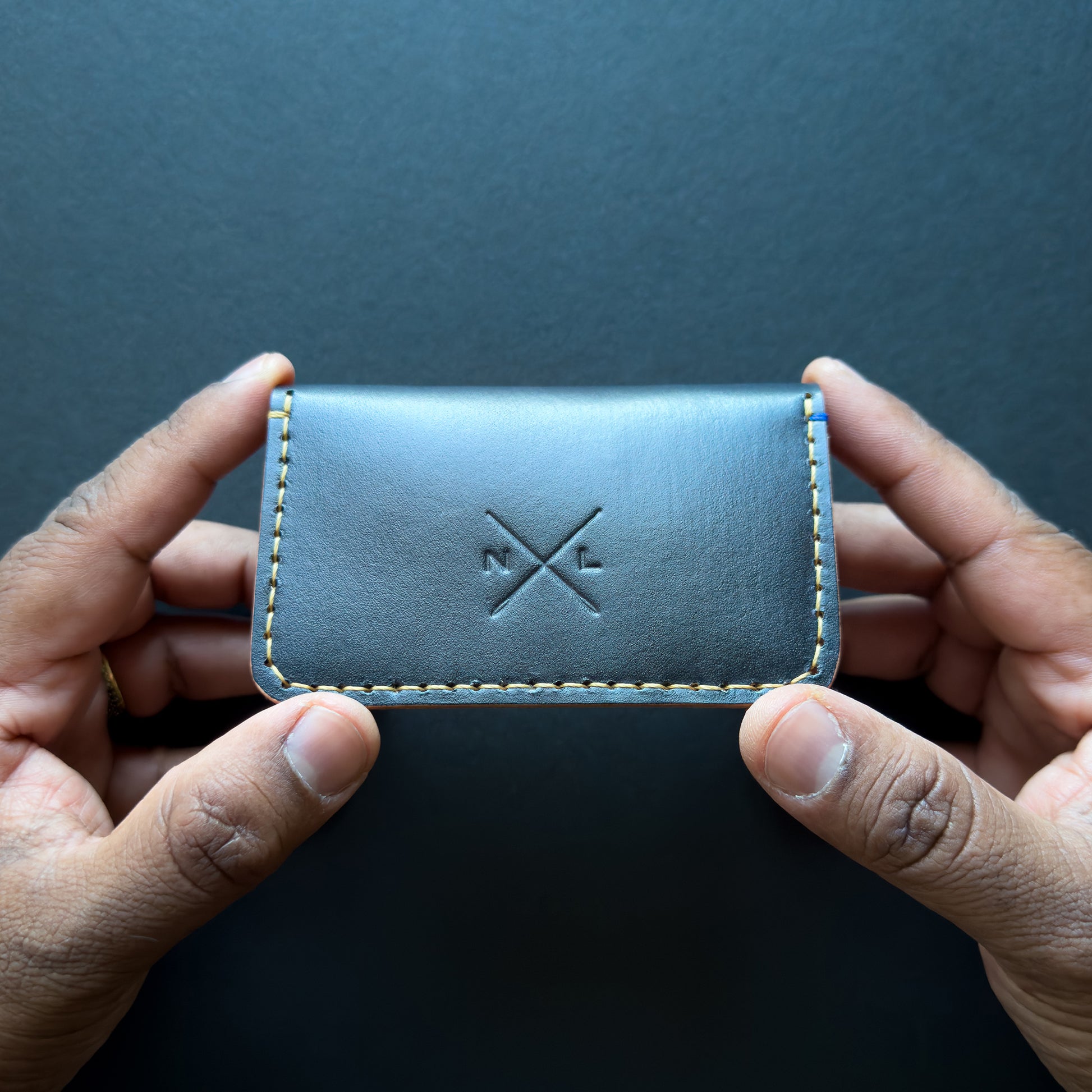 Minimalist Slim Leather Wallet Handmade in Canada