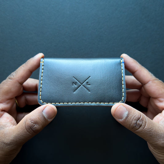 Minimalist Slim Leather Wallet Handmade in Canada