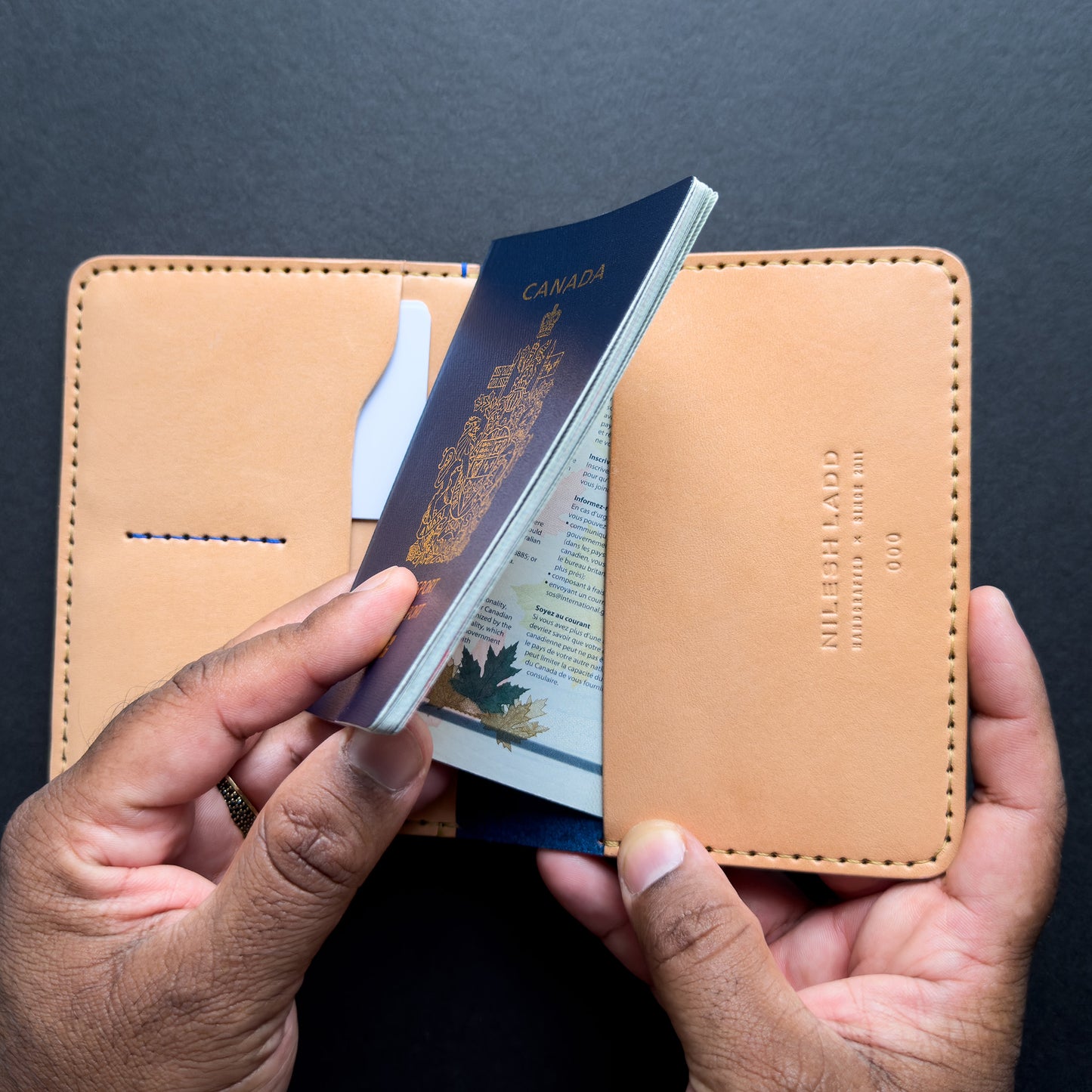 Passport Leather Wallet Handmade in Canada