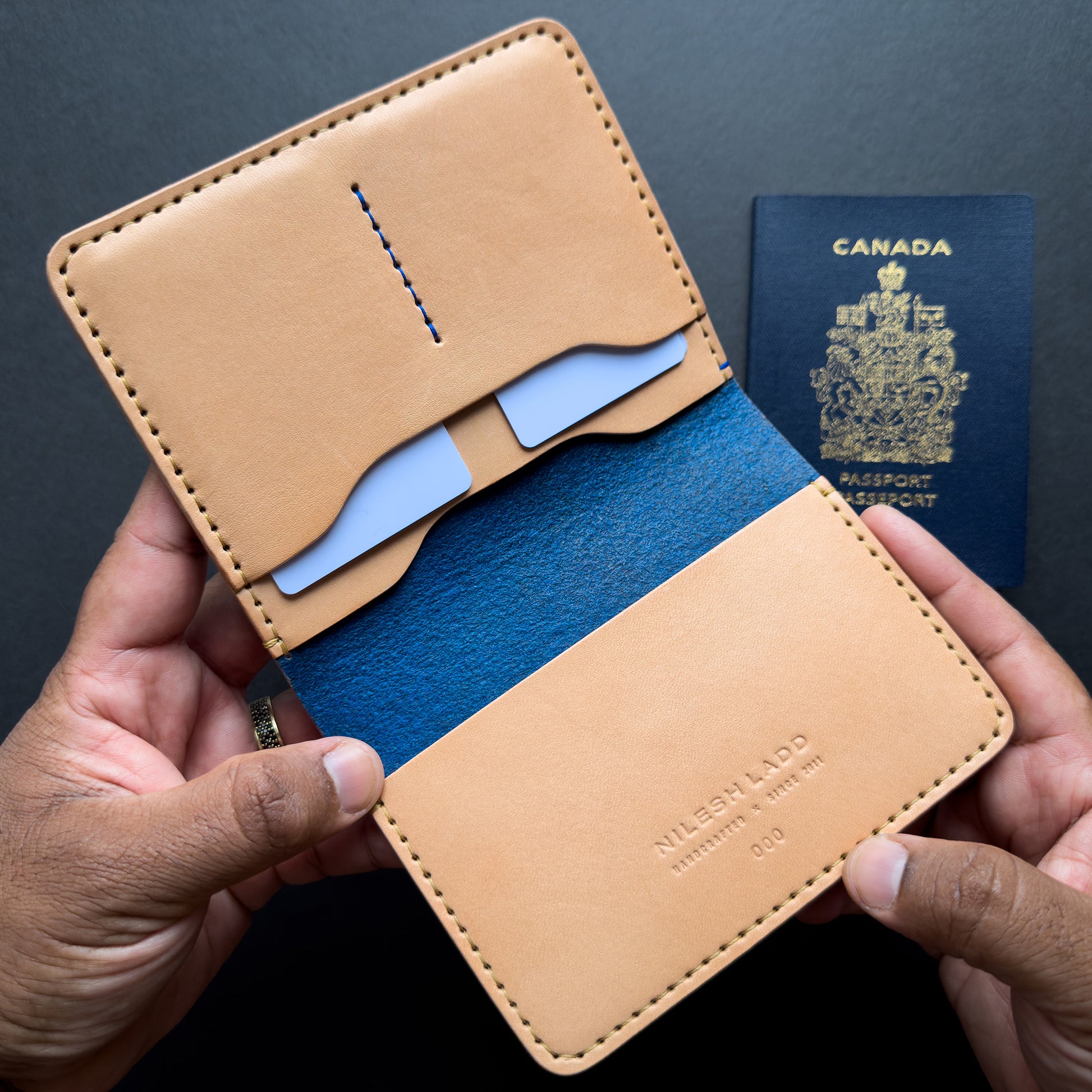 Passport Leather Wallet Handmade in Canada