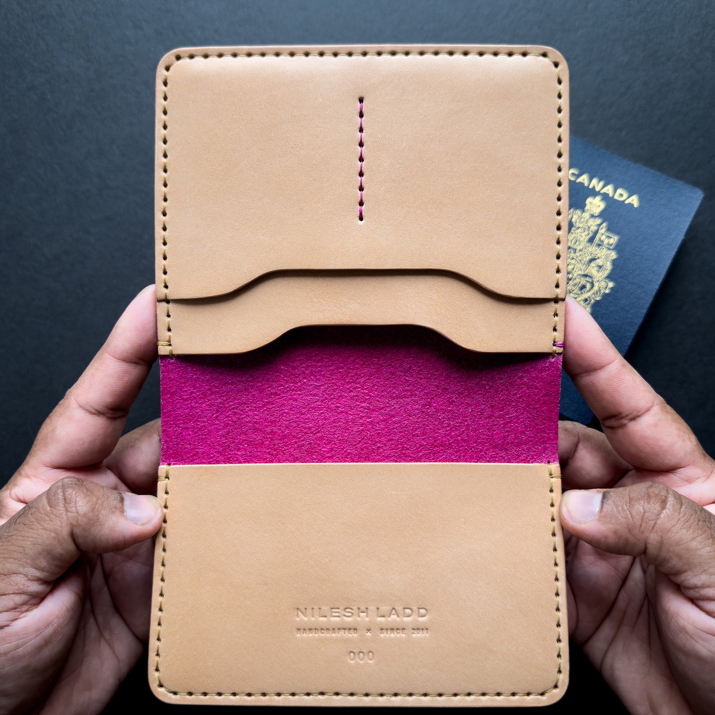 Passport Leather Wallet Handmade in Canada